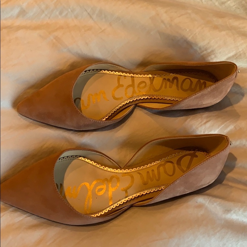 Sam Edelman dusty rose suede flats, size 7.5